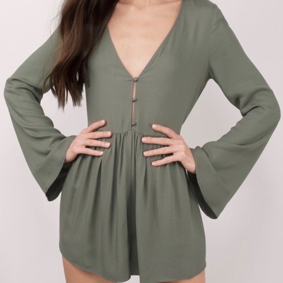 NWT Tobi Long Sleeve Romper size large - Picture 1 of 6